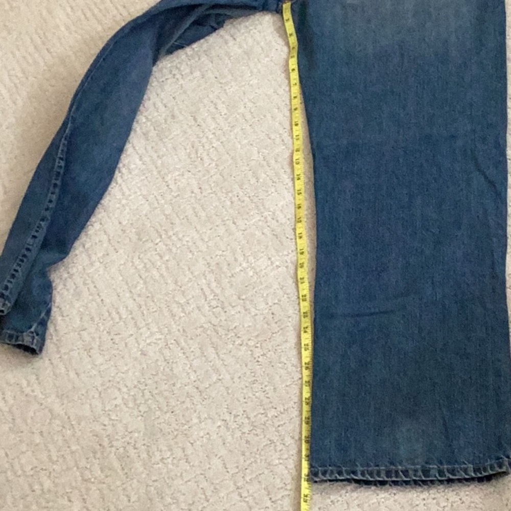 Men's Calvin Klein Relaxed Straight Easy Fit Blue Jeans Size 38x32 - Picture 4 of 6